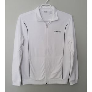Calvin Klein NWT Women's Brilliant White Full Zip Jacket Size Small